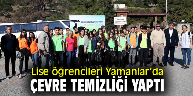 Öğrencilerden Yamanlar’da çevre temizliği
