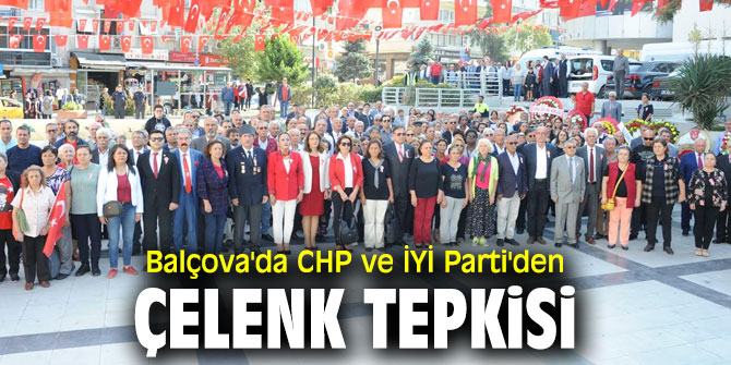 Balçova'da 29 Ekim Cumhuriyet Bayramı kutlamasında çelenk tepkisi