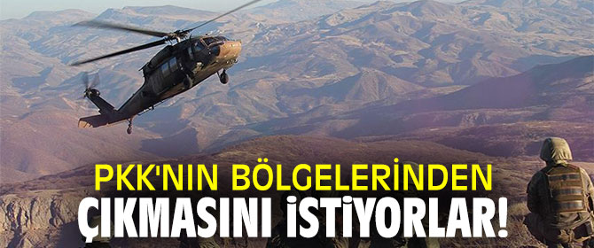 PKK'nın bölgelerinden çıkmasını istiyorlar!