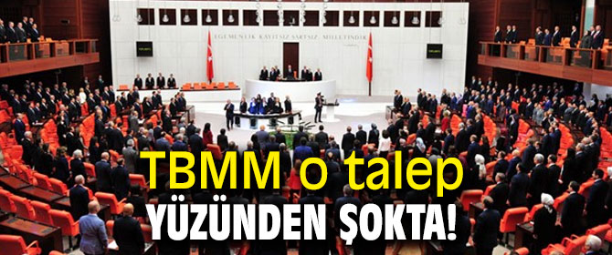 TBMM o talep yüzünden şokta!