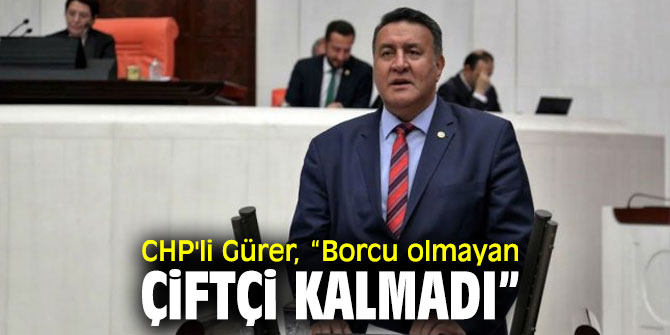 CHP'li Gürer, 'Yüksek faiz çiftçiyi icralık ettiği!'