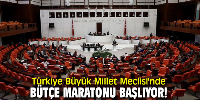 Türkiye Büyük Millet Meclisi'nde bütçe maratonu başlıyor!
