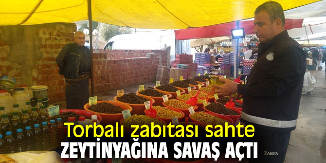 Torbalı Belediyesi Zabıta Müdürlüğü'nden sahte zeytinyağı denetimi