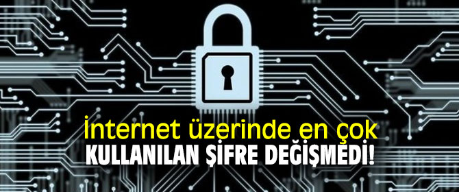 İşte İnternet üzerinde en çok kullanılan şifre...