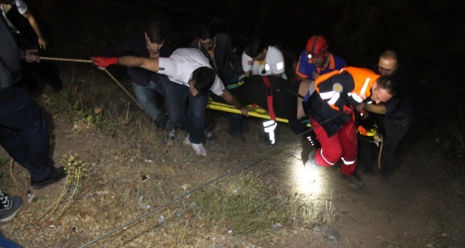 50 metrelik uçuruma yuvarlandı!