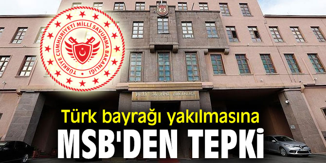 Türk bayrağı yakılmasına bakanlıktan tepki!