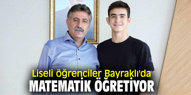 Bayraklılı öğrencilerden matematik dersi!