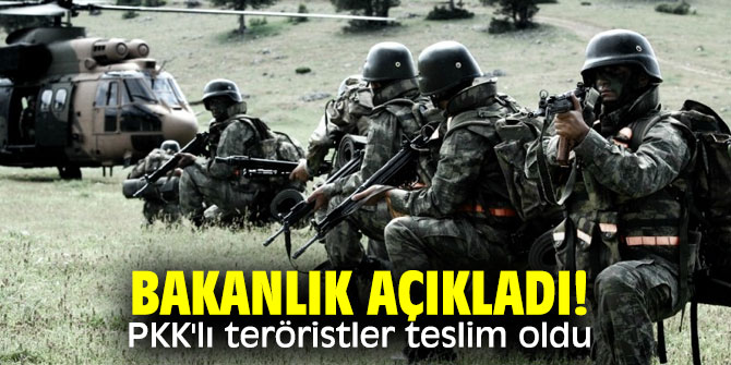 Bakanlık açıkladı! 4 PKK’lı terörist güvenlik güçlerine teslim oldu