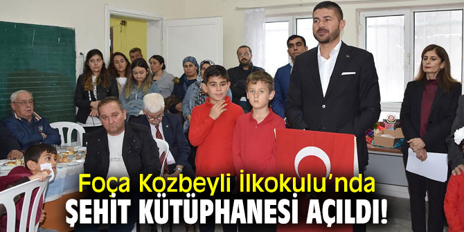 Foça'da Şehit kütüphanesi hizmete açıldı