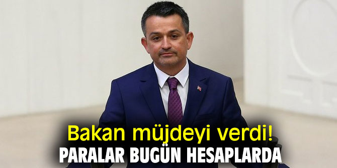 Bakan Pakdemirli açıkladı! Paralar bugün hesaplarda