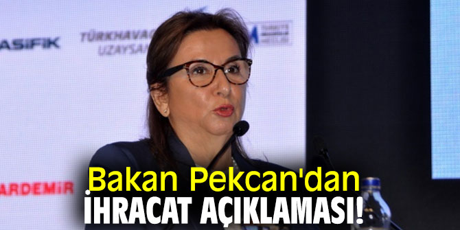 Bakan Pekcan'dan ihracat açıklaması!