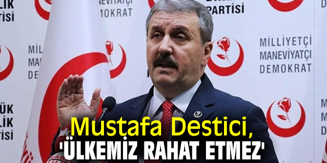 Mustafa Destici, 'Ülkemiz rahat etmez'