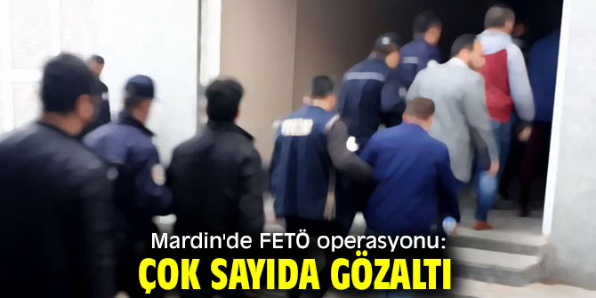 Mardin'de FETÖ operasyonu: çok sayıda gözaltı!