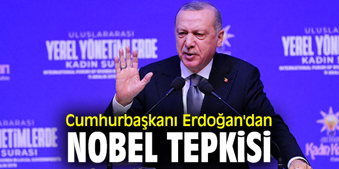 Cumhurbaşkanı Erdoğan'dan Nobel tepkisi