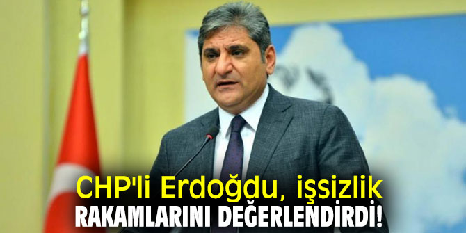 CHP'li Erdoğdu, işsizlik rakamlarını değerlendirdi!