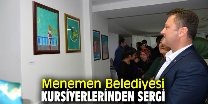 Menemen'de kursiyerlerden resim sergisi!