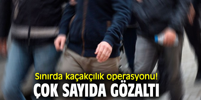 Sınırda kaçakçılık operasyonu! Çok sayıda gözaltı