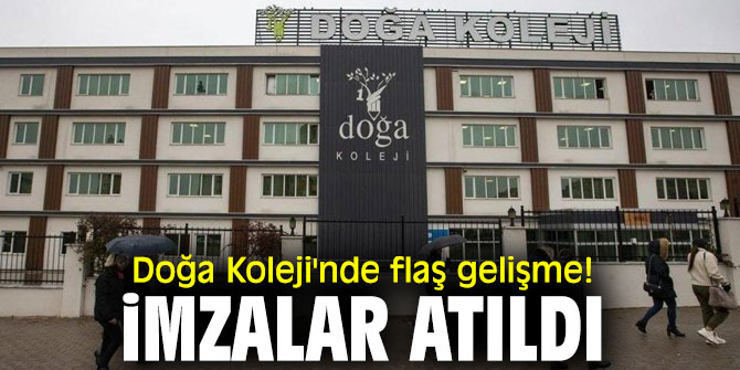 Doğa Koleji'nde flaş gelişme!