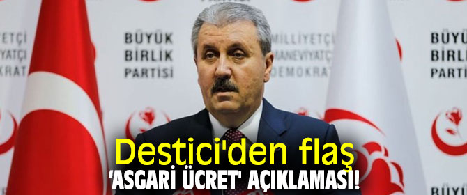 Destici'den flaş ‘Asgari Ücret' açıklaması!