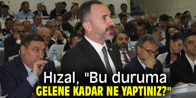 Hızal, "Bu duruma gelene kadar ne yaptınız?" 
