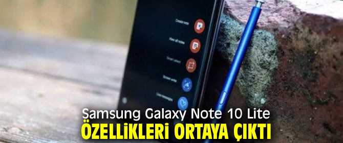 Samsung Galaxy Note 10 Lite özellikleri!