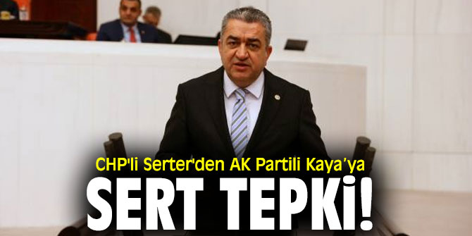 CHP'li Serter'den AK Partili Kaya’ya sert tepki!