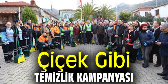 Güzelbahçe'de çiçek gibi temizlik kampanyası