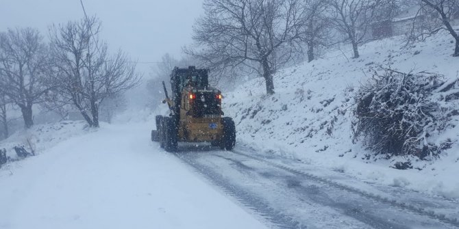 Aydın'da karla mücadele çalışmaları sürüyor