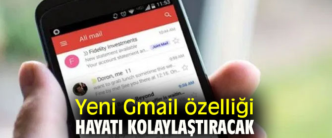 Google'dan Gmail'a yeni özellik