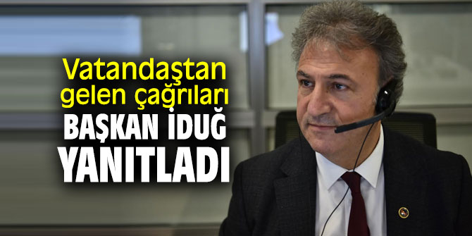 Mustafa İduğ, çağrı merkezinde vatandaşlara sürpriz