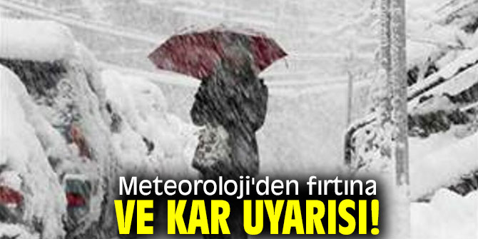 Meteoroloji'den Marmara ve Ege için fırtına ve kar uyarısı!