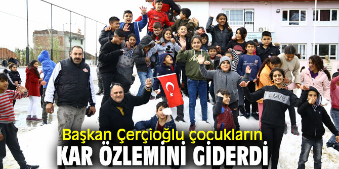 Aydın'da çocukların kar sevinci!