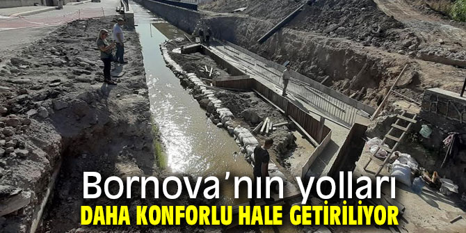 Bornova 9 ayda 105 bin metrekare yola kavuştu!