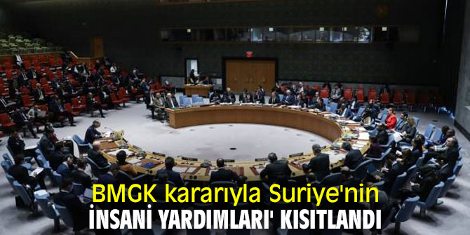 Suriye'nin 'insani yardımları'na kısıtlama