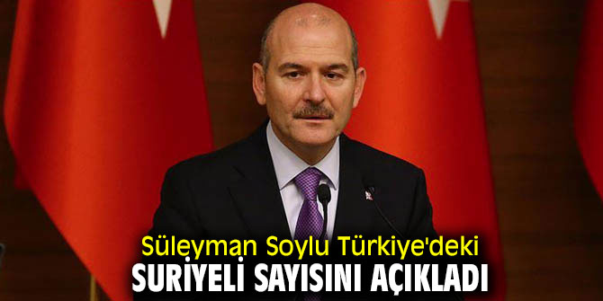 Süleyman Soylu'dan flaş Suriyeli açıklaması!
