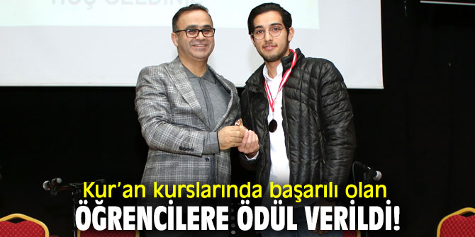 Kur’an kurslarında başarılı olan öğrencilere ödül verildi