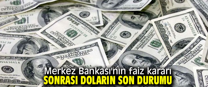 Faiz kararı sonrası doların son durumu!