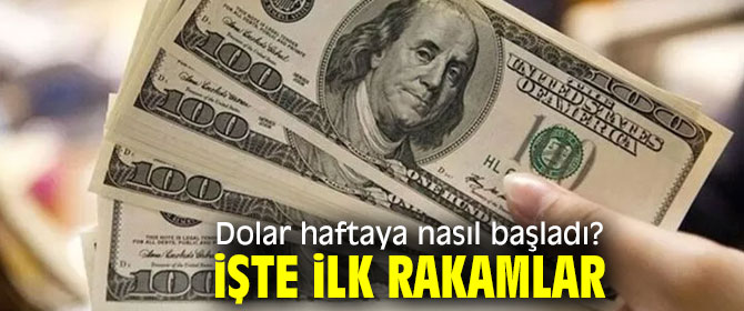 Dolarda ilk rakamlar!