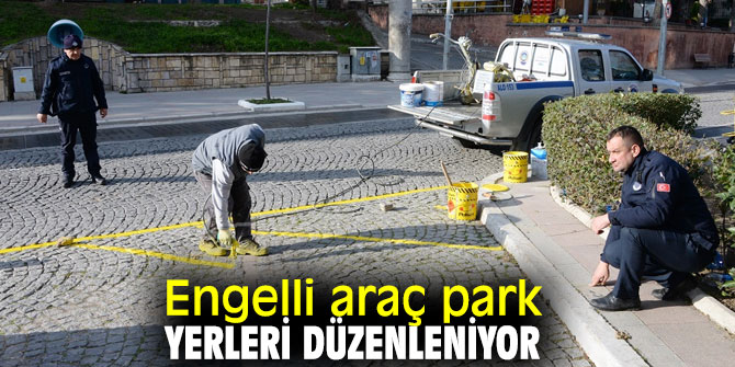 Bergama Belediyesi, Engelli araç park yerlerini işaretliyor!