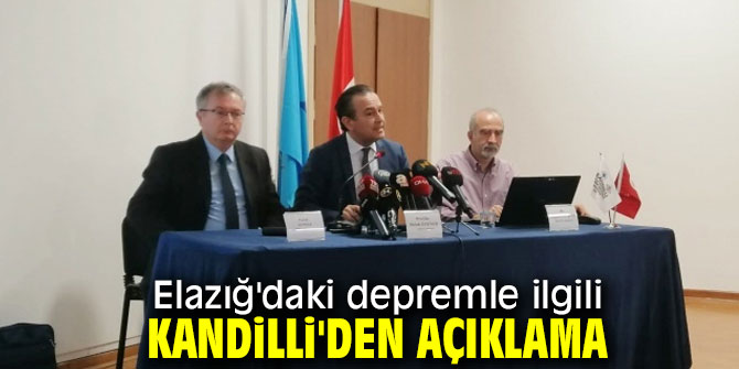 Kandilli'den Elazığ'daki depremle ilgili açıklama