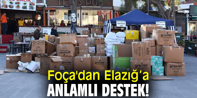 Foça'dan afetzedelere yardım!