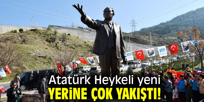 Atatürk Heykeli yeni yerine çok yakıştı!