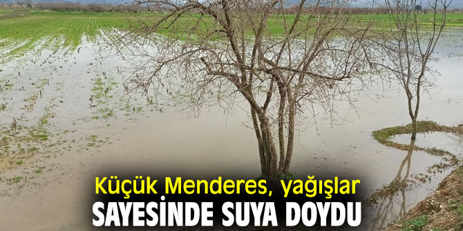 Küçük Menderes, yağışlar sayesinde suya doydu