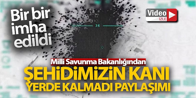 ‘Şehidimizin kanı yerde kalmadı' paylaşımı