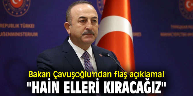 Bakan Çavuşoğlu'ndan flaş açıklama! "Hain elleri kıracağız"