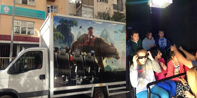 Özel çocuklar 12D sinemayla tanıştı