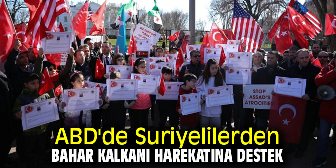 Suriyelilerden Bahar Kalkanı harekatına destek
