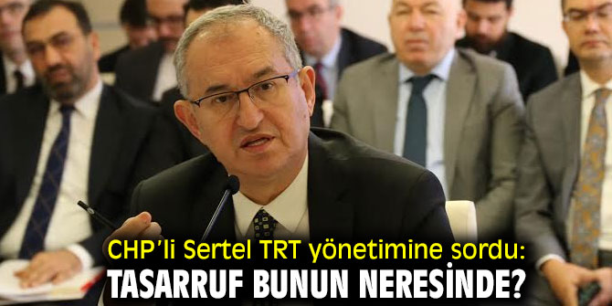 CHP’li Sertel, "Tasarruf bunun neresinde?"
