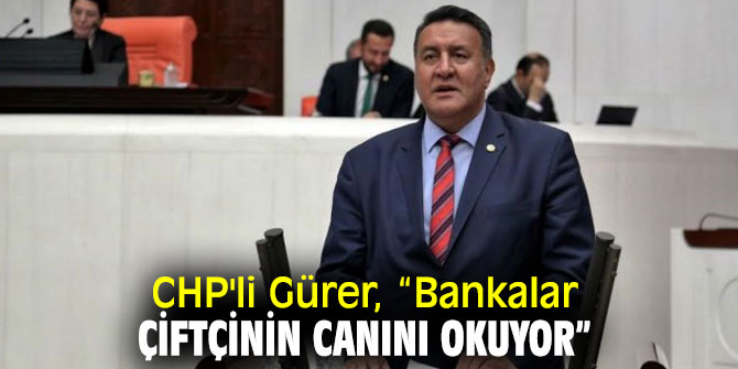 CHP'li Ömer Fethi Gürer, “Bankalar çiftçinin canını okuyor”