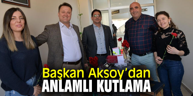 Başkan Aksoy, belediye personelinin kadınlar gününü kutladı